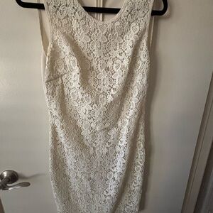 Calvin Klein Cream Lace Mini Dress